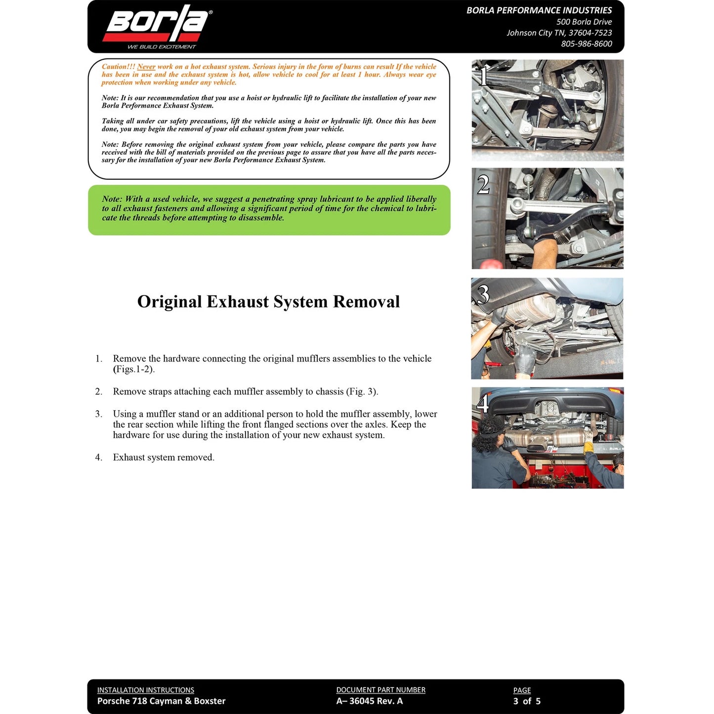 Borla 2.25" S-Type Exhaust | Porsche Cayman/Boxster 718 (17-22) (140817)