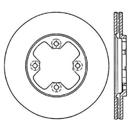 StopTech 127.42005L Front Left Drilled Slotted Disc Brake Rotor for 79-83 280ZX
