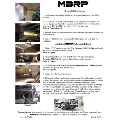 MBRP 3in Black Coated Axle-Back Muffler Delete | Chevrolet Camaro V8 6.2L (10-15) (S7019BLK)