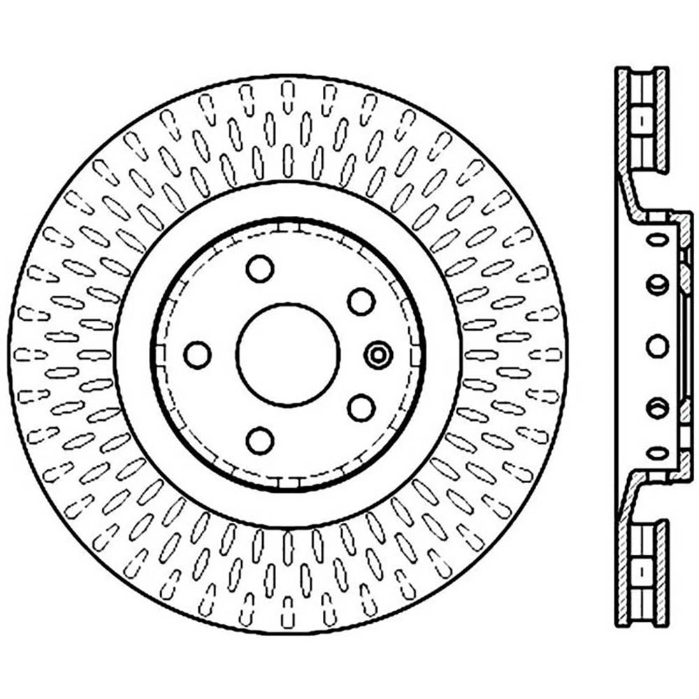 StopTech 127.62128L Front Left Drilled Disc Brake Rotor for 2009-15 Cadillac CTS