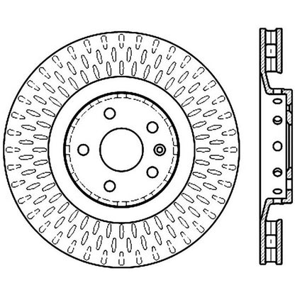 StopTech 127.62128L Front Left Drilled Disc Brake Rotor for 2009-15 Cadillac CTS