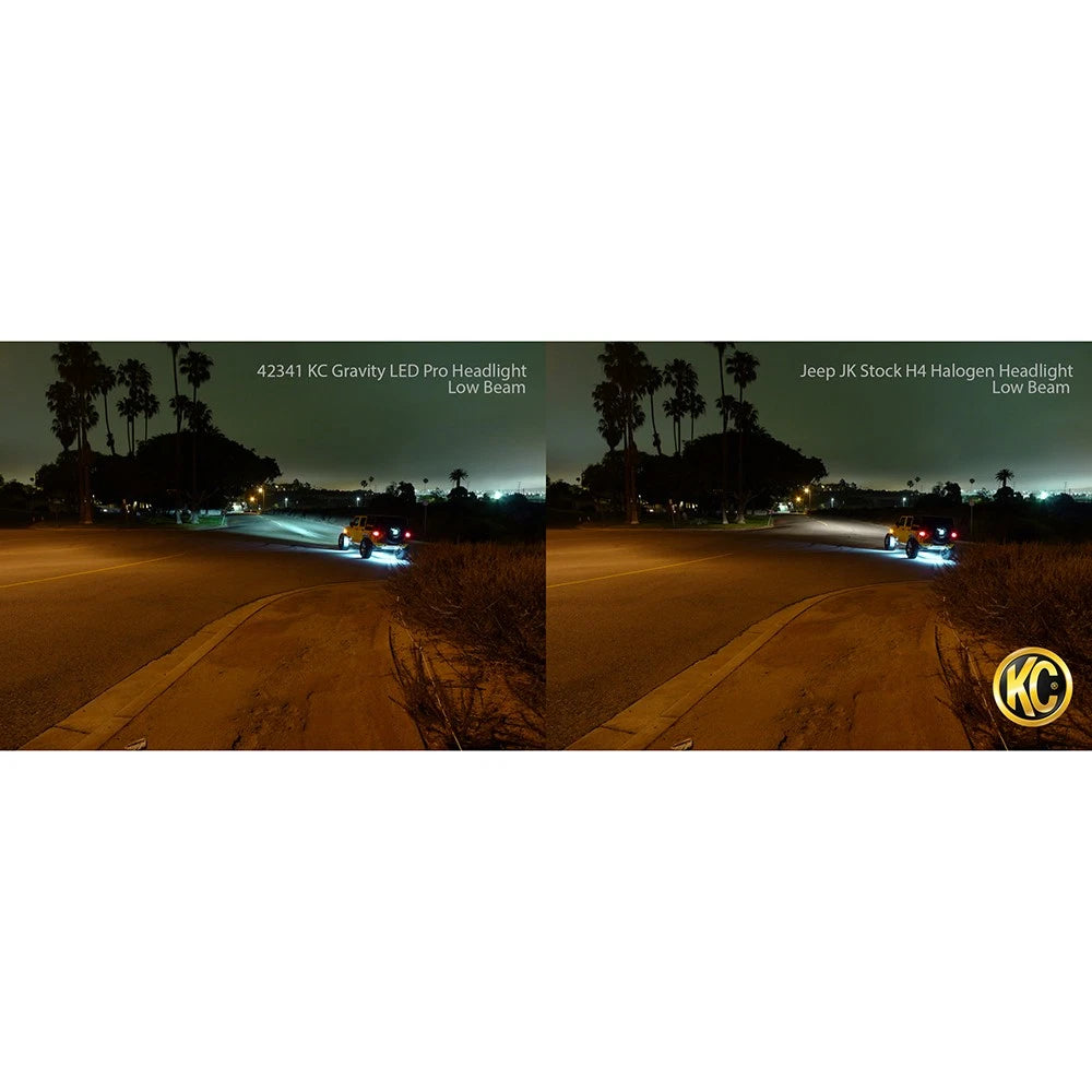 KC HiLiTES 7in Gravity LED Headlights | Jeep JK 07-18 (42341)