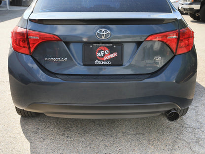 aFe 14-19 Toyota Corolla 1.8L Takeda 2.5in SS Axle-Back Exhaust w/ Black Tip (49-36083-B)