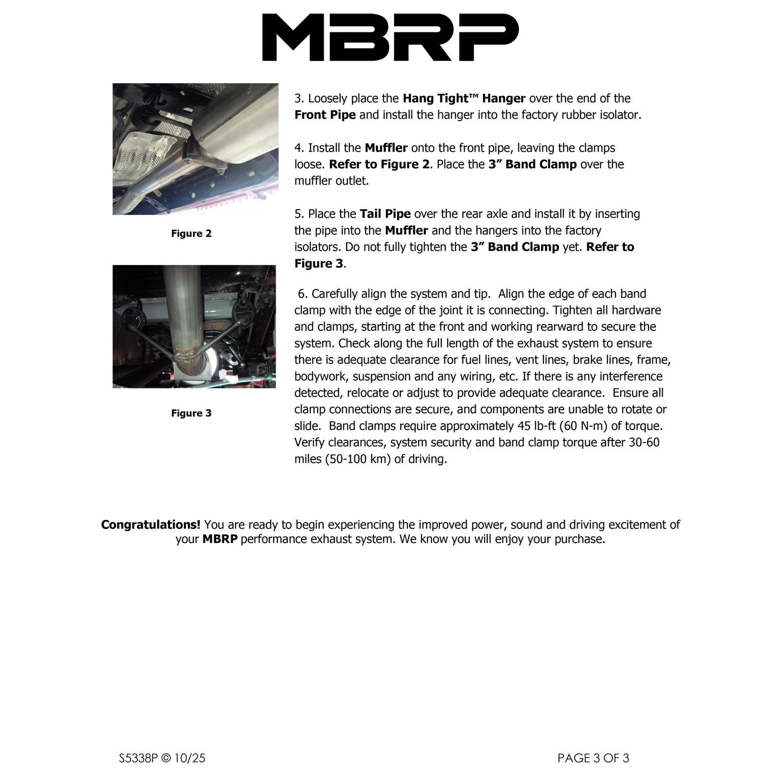 MBRP 3in Cat-Back Single Side Exit Aluminum Exhaust System | Toyota Tacoma 3.5L (16-19) (S5338P)