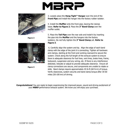 MBRP 3in Cat-Back Single Side Exit Aluminum Exhaust System | Toyota Tacoma 3.5L (16-19) (S5338P)