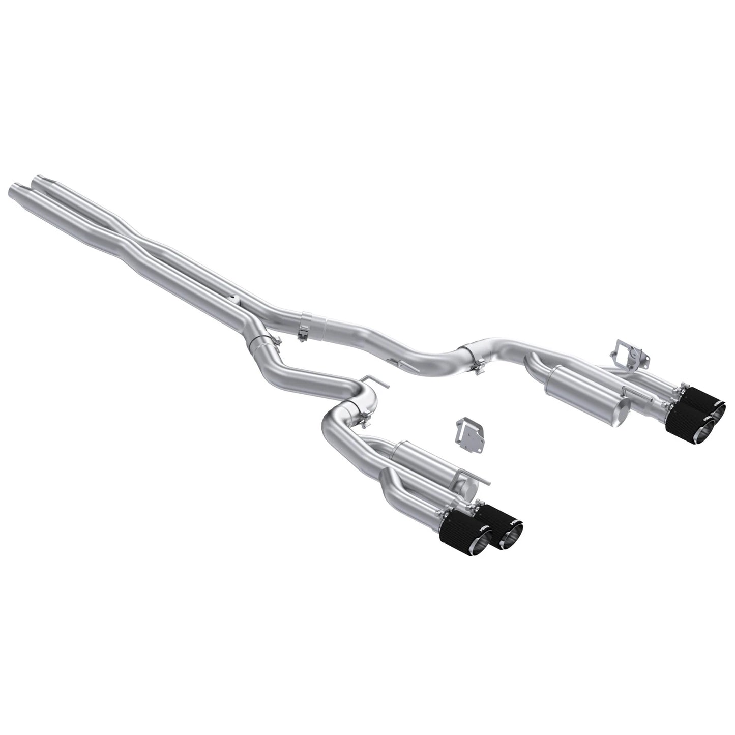 MBRP 2024+ Ford Mustang 5.0L T304 SS 3in Cat-Back Exhaust w/ Quad Carbon Fiber Tips (Valve Delete) | Ford Mustang (S72823CF)