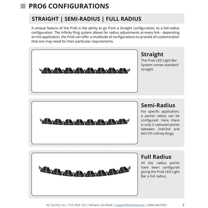 KC HiLites Gravity LED Pro6 Light Bar: 8 Pods - 50in / Spot + Flood Beam (KC91308)