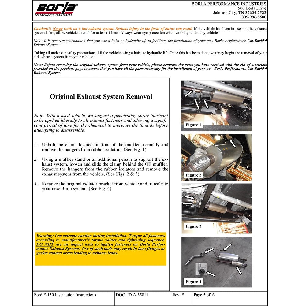 Borla Cat-Back Exhaust System - Touring | Multiple Fitments (140617)
