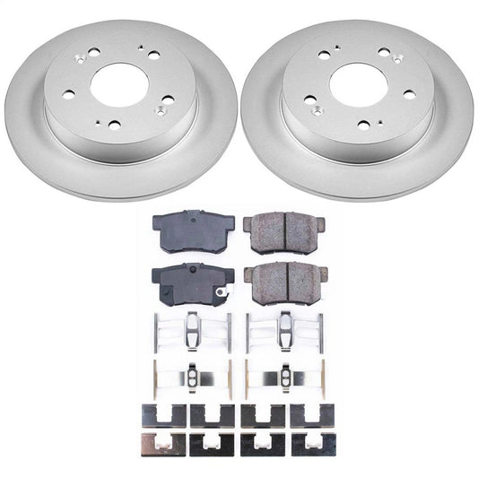 PowerStop CRK1243 Rear Disc Brake Kit Pads Set for 1997-01 Prelude / 06-15 Civic