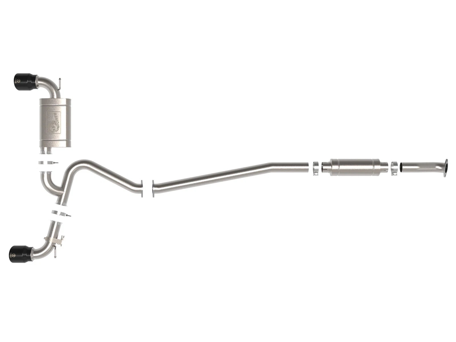 aFe 3in 304 SS Cat-Back Exhaust w/ Black Tips | Hyundai Kona N L4 2.0L (22-23) (49-37033-B)