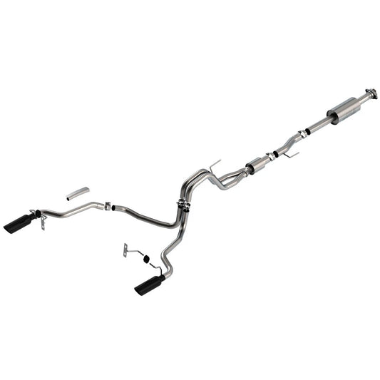 Borla F-150 2021 5.0L 4dr CC SB EC STB Lariat/KR/Pltnm/LTD 3/2.25 SRE Cat-Back S-Type Black Tips | Ford F-150 (21) (BC140866BC)