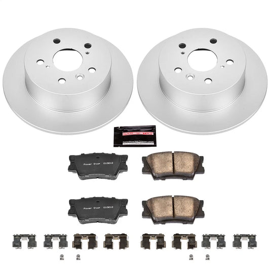 PowerStop CRK3068 Rear Disc Brake Kit Rotors Pads for 07-12 ES350 / 07-11 Camry