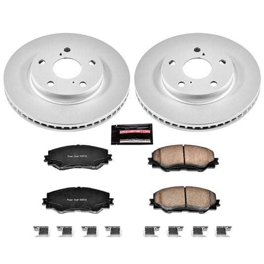 PowerStop CRK258 Front Disc Brake Kit Rotors Pads Set for 06-18 RAV4 / 08-15 xB