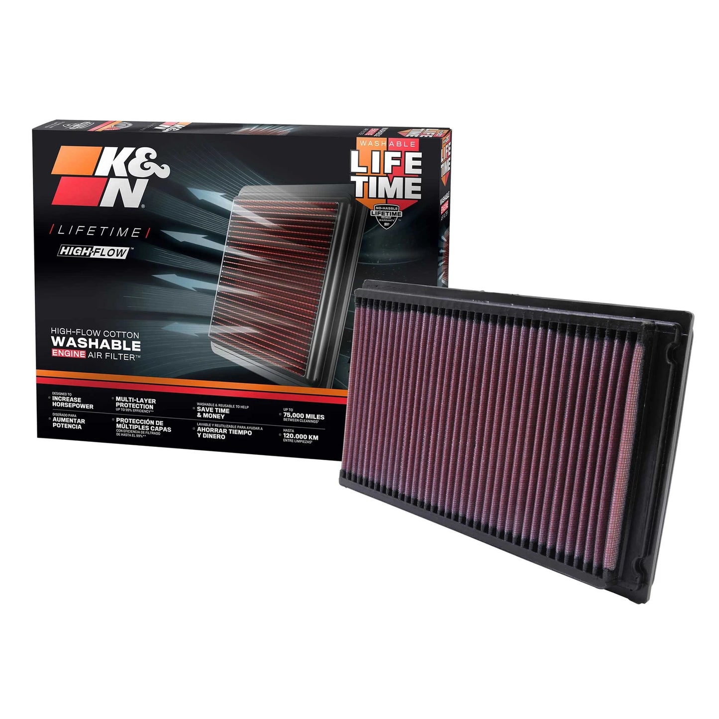 K&N Engineering Drop In Air Filter | Nissan 1.8L/3.0L/3.5L (88-09) (33-2031-2)