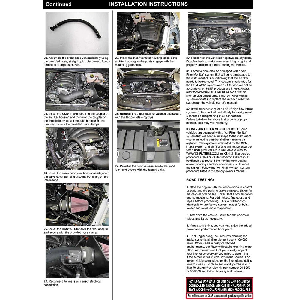 K&N 19-20 Chevrolet Silverado V6 4.3L AirCharger Performance Intake | Chevrolet Silverado (19-20) (63-3117)