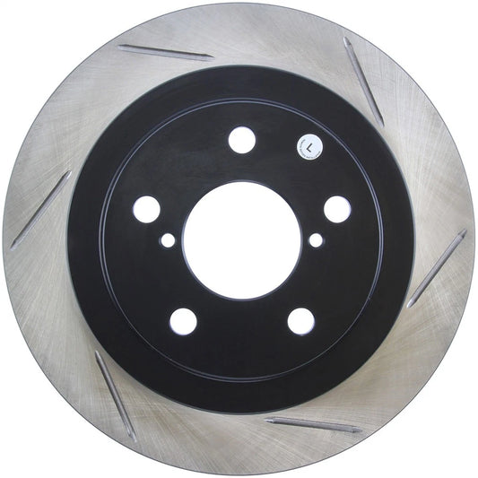 Stoptech Power Slot Rear Shortstop Slotted Brake Rotor | 2002-2005 Subaru WRX (126.47011SL)