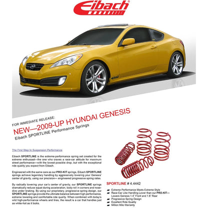 Eibach Sportline Extreme Lowering Springs (Hyundai Genesis Coupe 2009+) 4.4442