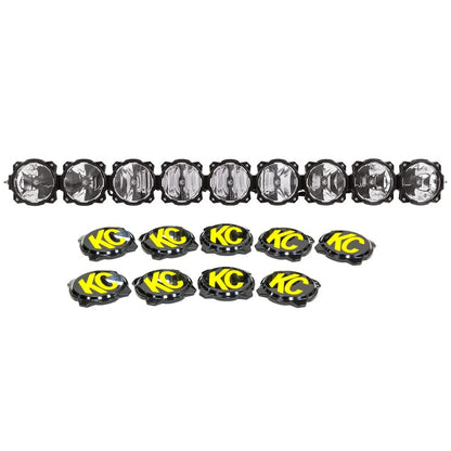 KC HiLites Gravity LED Pro6 Light Bar: 9 Pods - 57in / Spot + Flood Beam (KC91315)