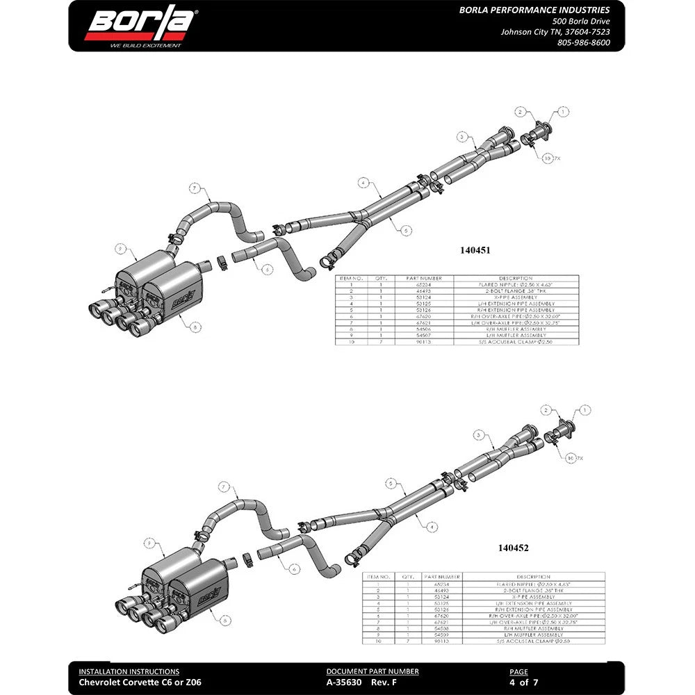 Borla Cat-Back Exhaust System - ATAK | Multiple Fitments (140453)