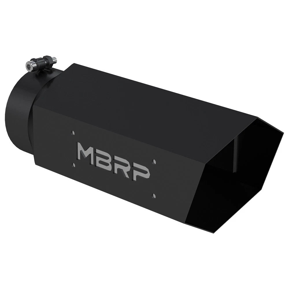 MBRP Single Wall Hex Angle Cut 6-Inch Outlet | Universal (T5166BLK)