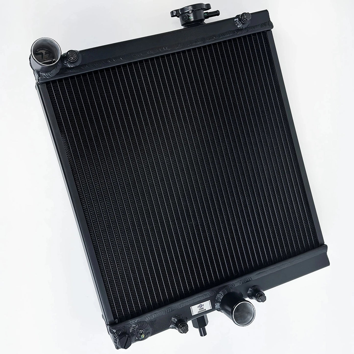 CSF High-Performance All-Aluminum Half Radiator - Black | Evo 7/8/9