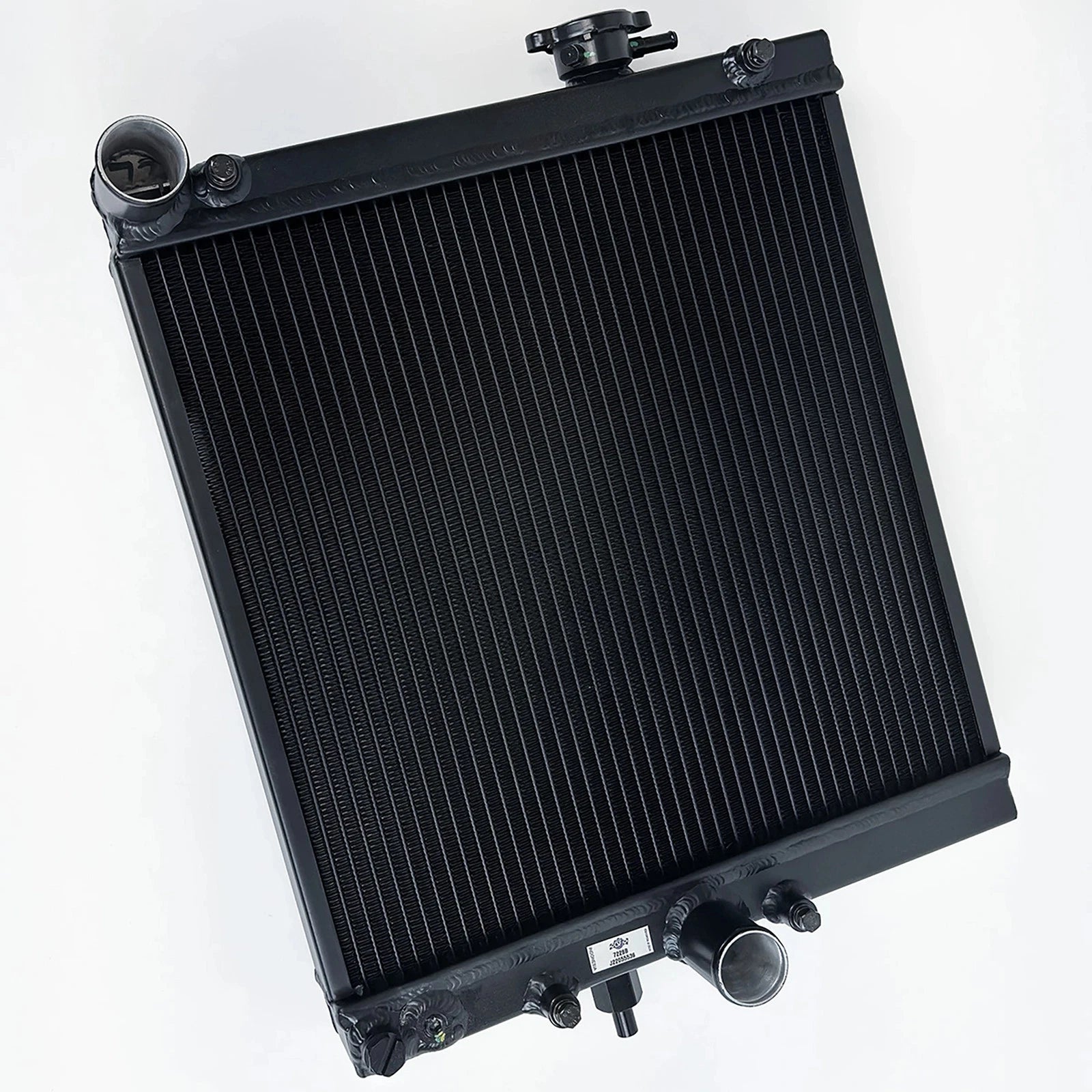 CSF High-Performance All-Aluminum Half Radiator - Black | Evo 7/8/9