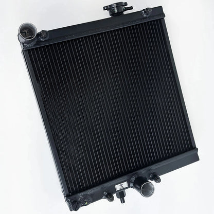 CSF High-Performance All-Aluminum Half Radiator - Black | Evo 7/8/9
