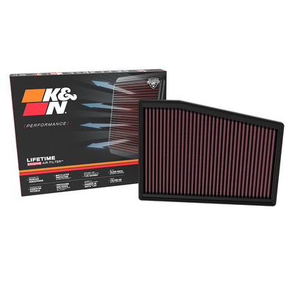 K&N 33-5128 High Flow Performance Air Filter for 2022-2026 Cadillac CT5 6.2L V8