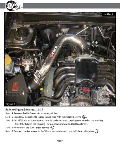 aFe Takeda Stage-2 Pro DRY S Cold Air Intake | Subaru Legacy/Outback 3.6L (10-14) (TR-4304P)
