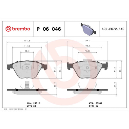 Brembo Low-Met OE Front Brake Pads | BMW 1 Series M / M3 (11-13) (P06046)