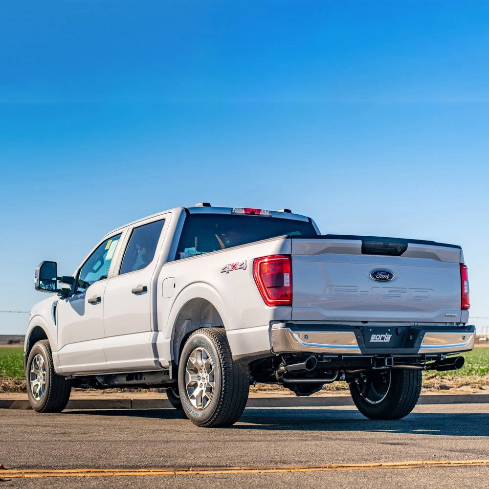 Borla 5.0L 2dr RC SB (122.8 WB) XL/XLT 3/2.25 SRE Cat-Back ATAK Black Chrome Tips | Ford F-150 (21) (140869BC)