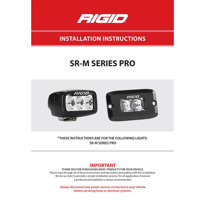 Rigid SR-M Series Pro LED Light | Flood Diffused / Surface (RIG902513)