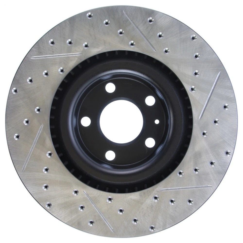 StopTech 127.33087R Front Right Drilled Slotted Brake Rotor for 2004-09 Audi S4