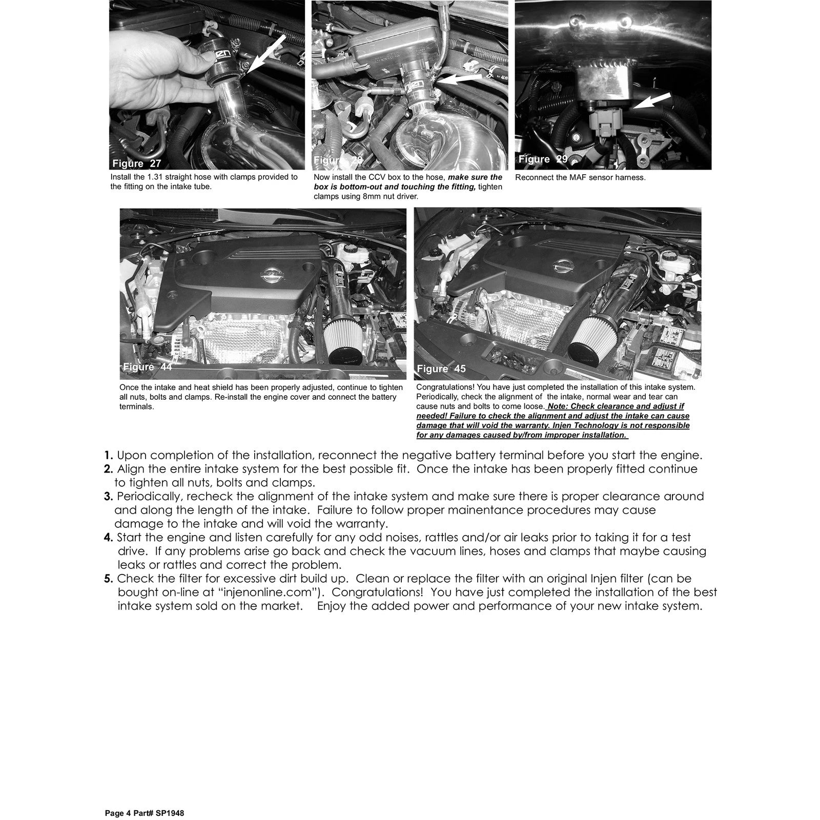 Injen Short Ram Intake w/ MR Tech/Heat Shield | Nissan Altima/Maxima (07-23) (SP1948P)