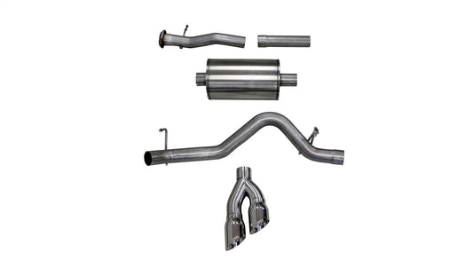 CORSA Sport / 3.0 in Cat-Back 4.0 in Twin Tips | 2017-2022 Colorado, Canyon 3.6L V6 (14745)