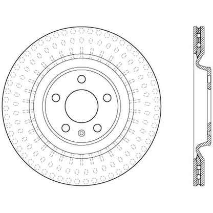 StopTech 126.33137SL Rear Left Brake Disc Rotor for 10-19 Audi S4 / 15-20 Macan