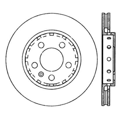 StopTech 127.33069L Rear Left Drilled Brake Rotor for 00-06 Audi TT / 02-06 Golf