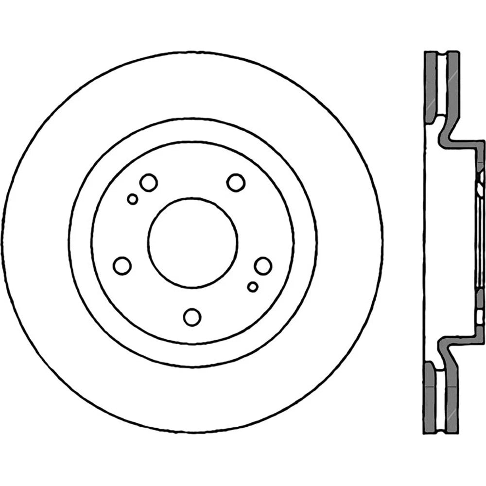 StopTech 127.46076R Front Right Drilled Brake Rotor for 08-15 Mitsubishi Lancer