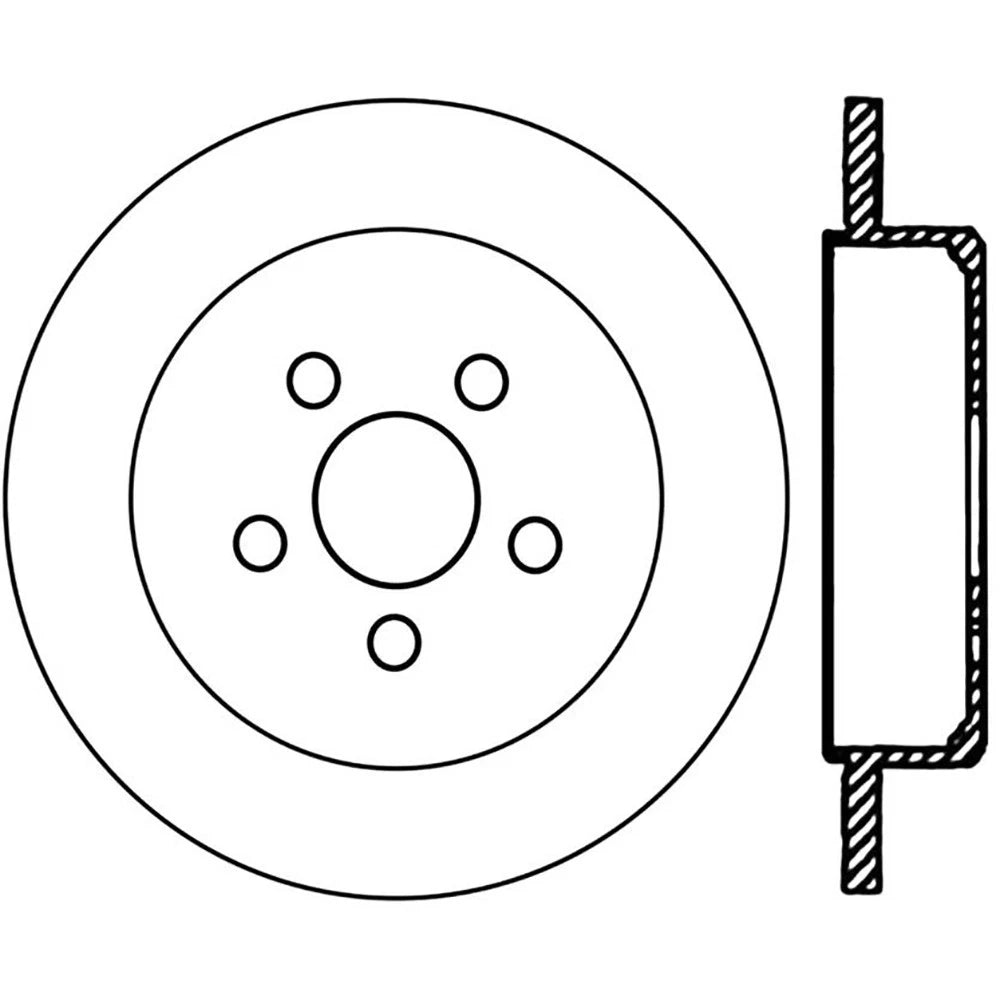 StopTech 127.63054L Rear Left Drilled Disc Brake Rotor for 2003-2005 Dodge Neon
