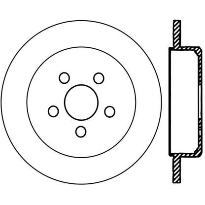 StopTech 127.63054L Rear Left Drilled Disc Brake Rotor for 2003-2005 Dodge Neon
