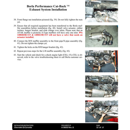 Borla 3in ATAK Catback Exhaust | Chevrolet Corvette 6.2L V8 (20-23) Black Chrome Tips