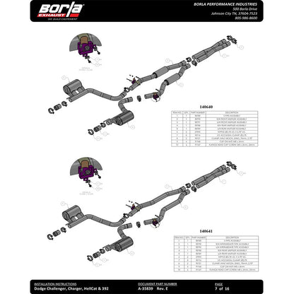 Borla Cat-Back Exhaust System - ATAK | 2015-2020 Dodge Charger 6.4L (140675)