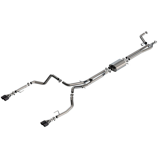 Borla 2.5" S-Type Cat-Back | Chevrolet Silverado 1500 6.2L V8 w/ Carbon Fiber Tips (141000CFBA)
