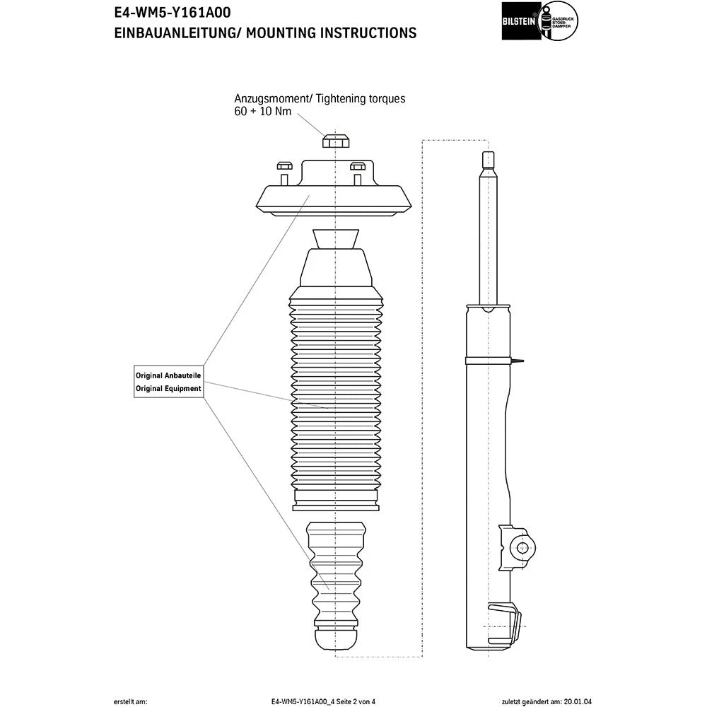 Bilstein B6 Performance Suspension Strut Assembly for 1986-1993 Mercedes-Benz 300E