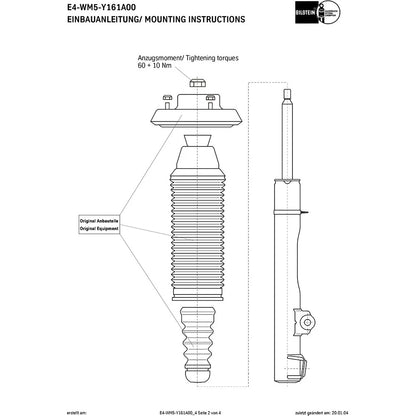 Bilstein B6 Performance Suspension Strut Assembly for 1986-1993 Mercedes-Benz 300E