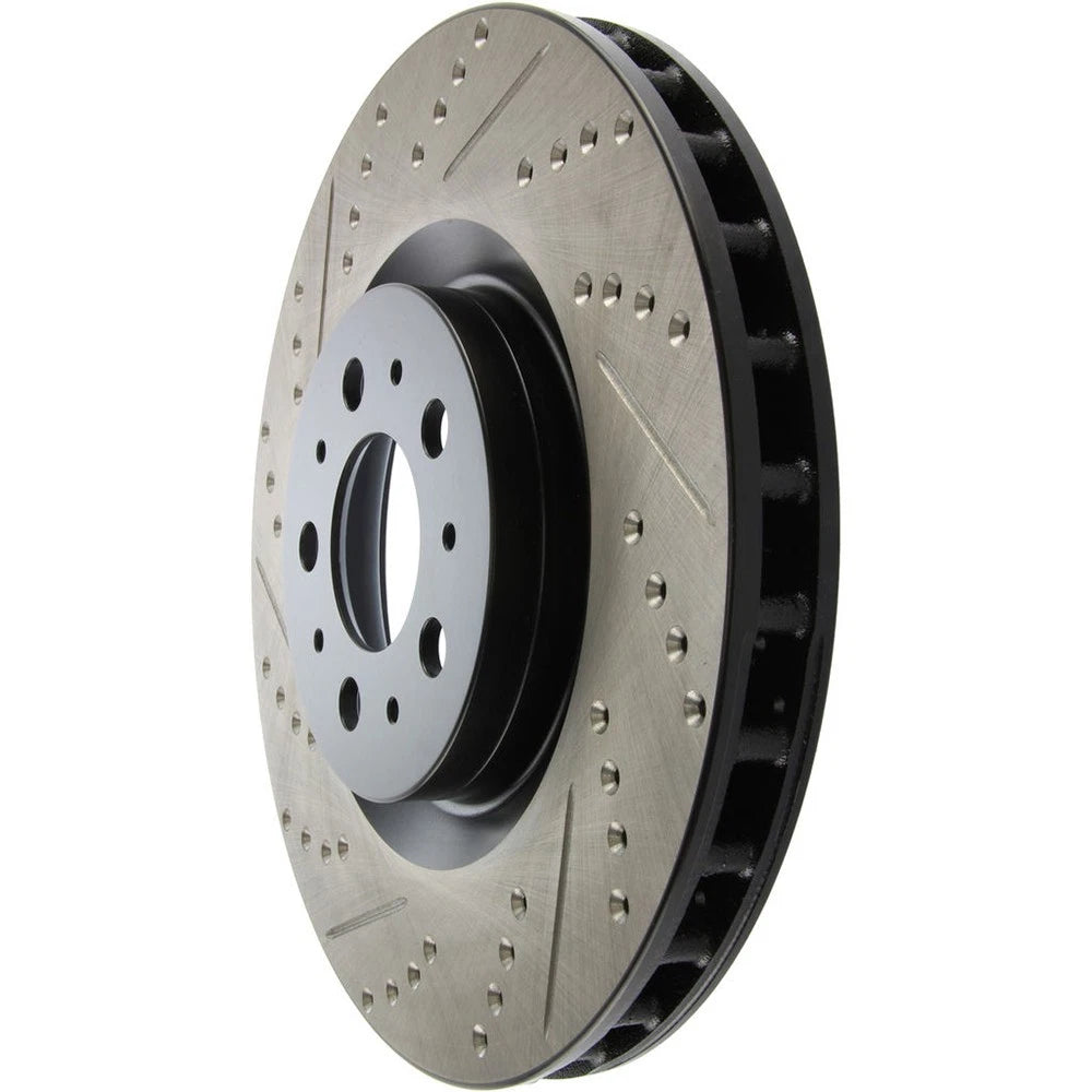 StopTech 127.39035R Front Right Drilled Disc Brake Rotor for 04-07 Volvo S60 V70