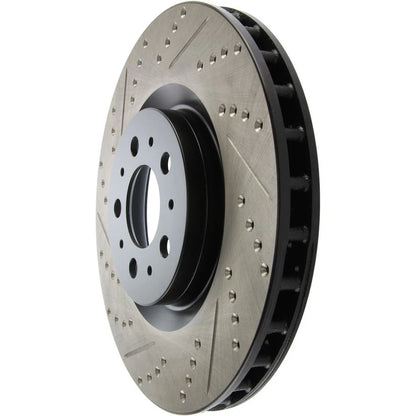 StopTech 127.39035R Front Right Drilled Disc Brake Rotor for 04-07 Volvo S60 V70