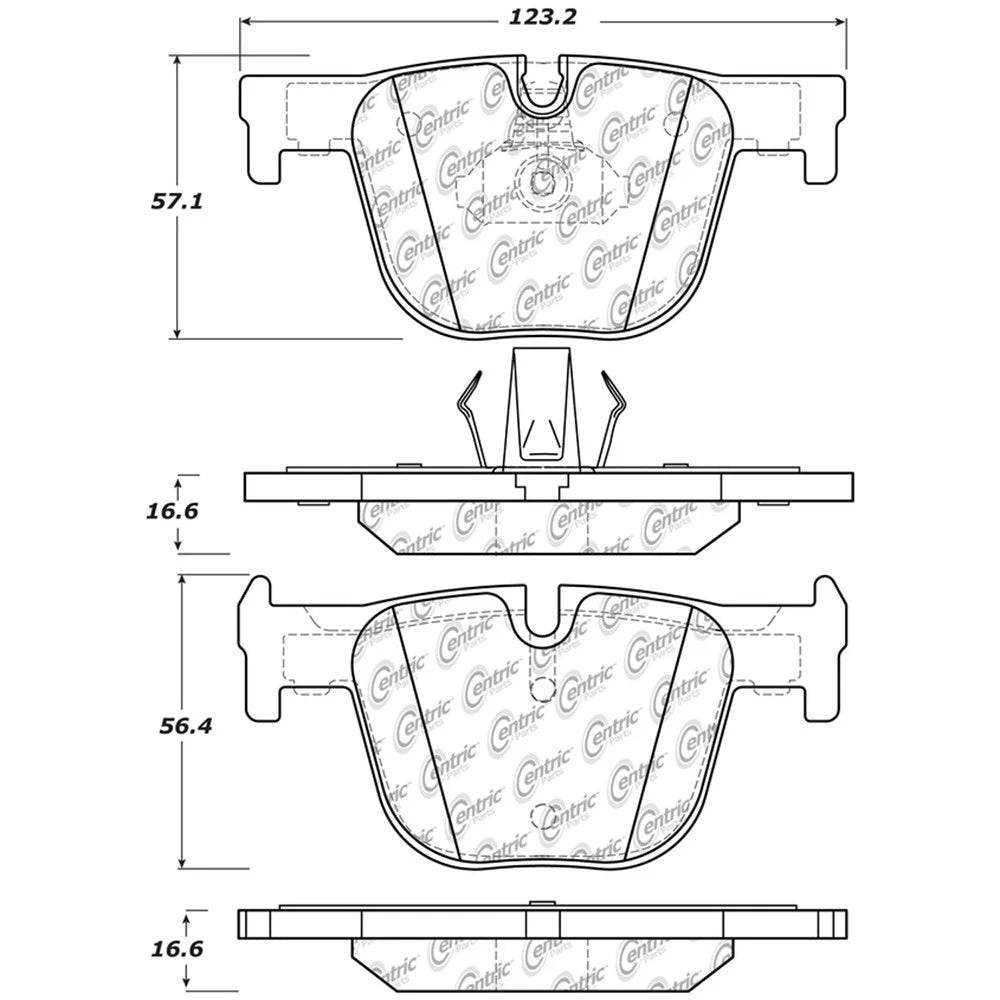 StopTech 308.16100 Rear Brake Pads Set for 12-15 335i / 14-16 435i / 17-20 430i