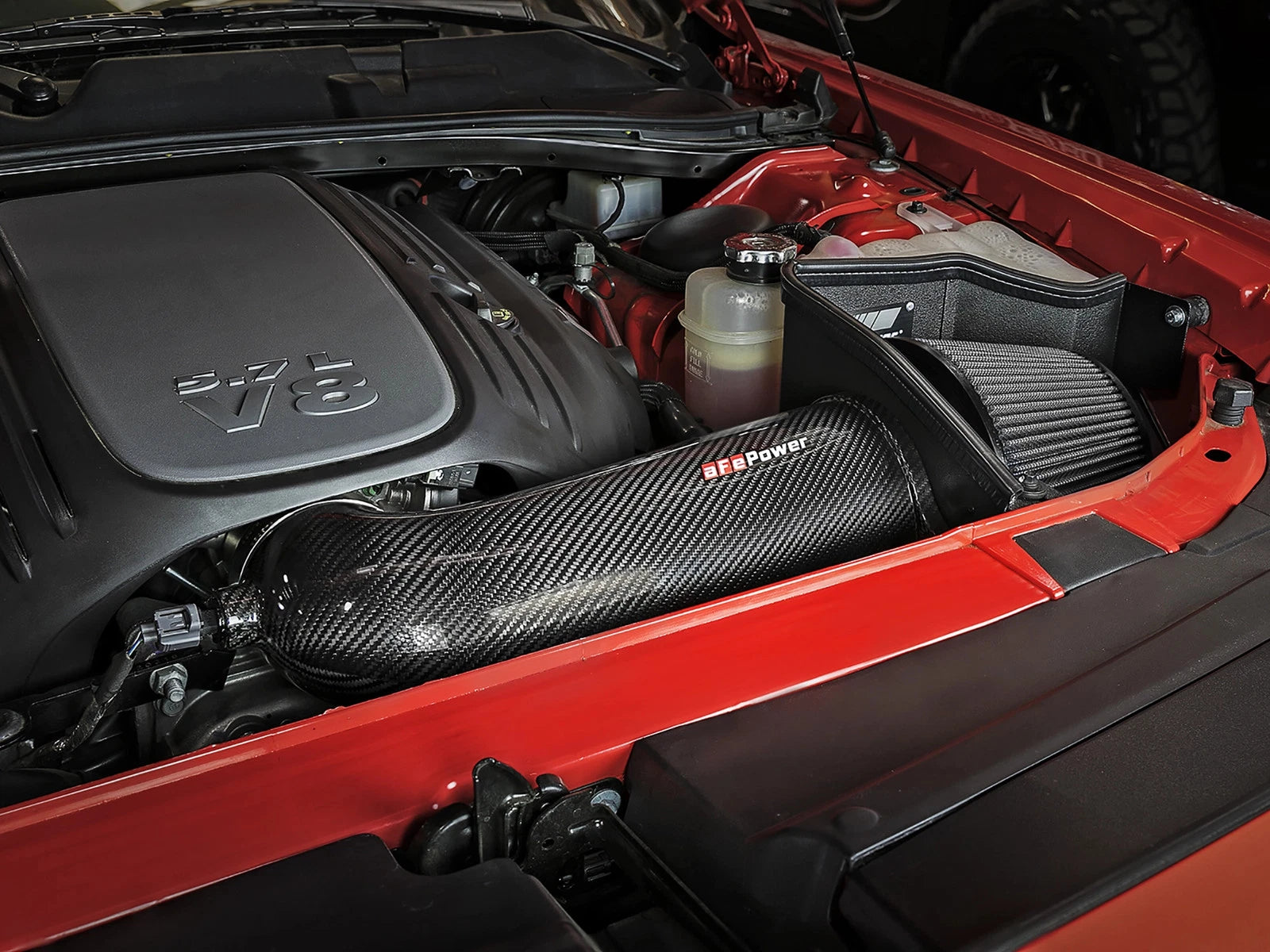 aFe Track Series CF Stage 2 Intake w/ Pro Dry S | Dodge Challenger V8 (11-18) (51-12162-C)