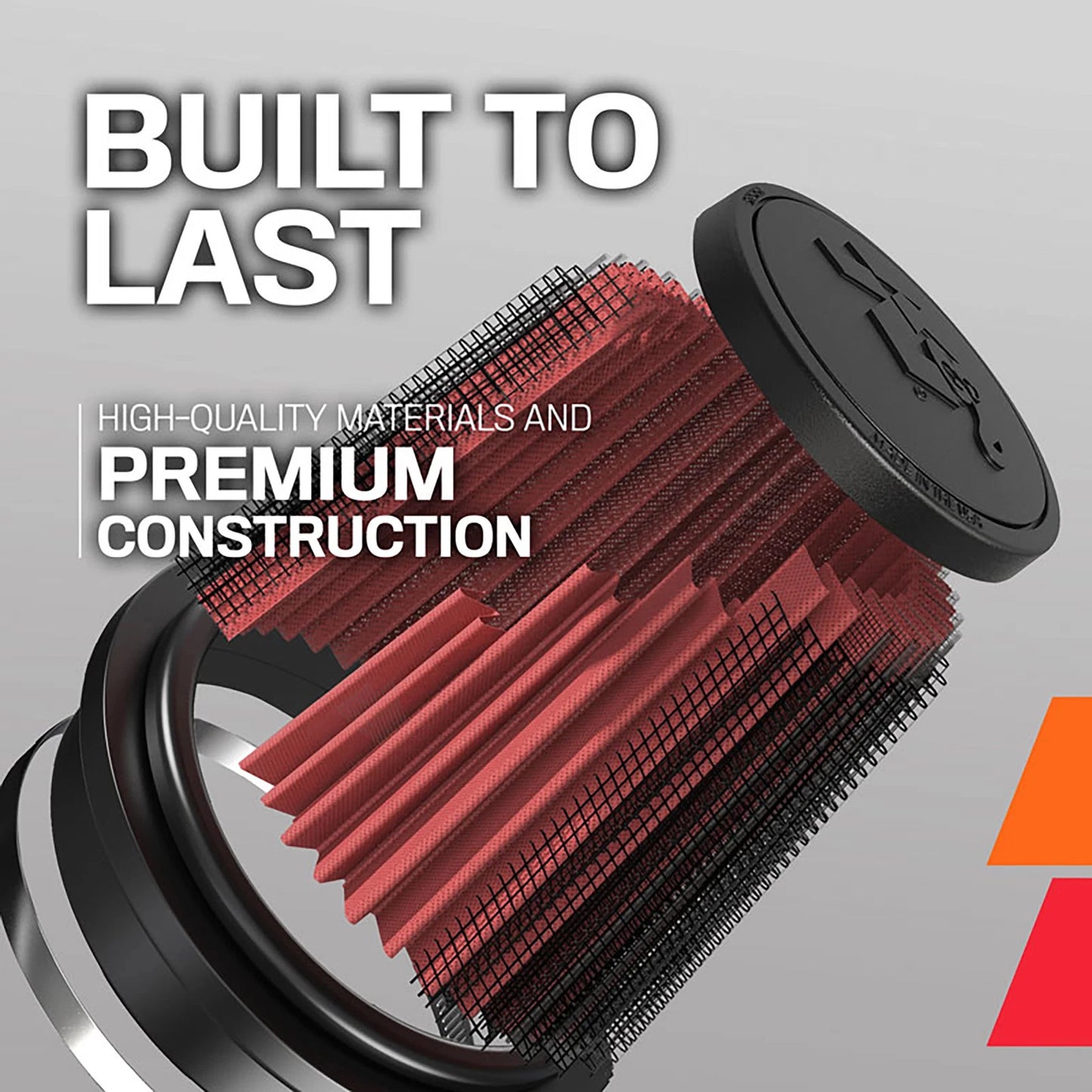 K&N RU-5046 Universal Round Tapered Performance Washable Air Filter for Intake